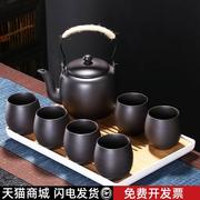 紫砂原矿陶瓷提梁壶茶具，套装家用简约大号，容量泡茶壶客厅茶盘茶杯