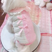 KZ 晴雪 贵宾泰迪犬宠物狗狗衣服秋冬季无袖小型装公主加厚棉衣