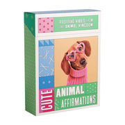 英文原版Cute Animal Affirmations Positive vibes from the animal kingdom可爱动物宣言 猫狗宠物生活卡片书籍