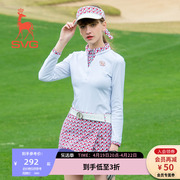春季印花长袖T恤SVG高尔夫女款弹力球服时尚打底衫GJ0IT033