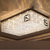 现代轻奢客厅灯卧室吸顶灯，创意f字母fend水晶灯，餐厅led灯具长方形