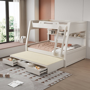 儿童上下床双层床小户型，约高低床上下铺木床两层子母床拖床