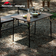 naturehike挪客玻纤桌户外露营便携折叠桌铝合金，置物桌野餐烧烤桌