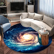 极速现代时尚圆形星空地毯客厅，卧室床边毯个性创意电脑椅垫绚丽星