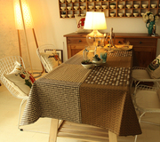 日式涤棉棉麻桌布高级感咖啡，餐厅布艺西餐桌布客厅茶几台布长方形
