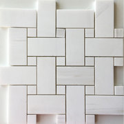 白色石材马赛克瓷砖天然大理石星白浴室(白浴室)卫生间，厨房艺术砖墙贴客厅