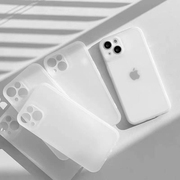 苹果13Pro手机壳iphone15的保护套超薄透明磨砂14promax防手汗不发黄壳12简约高级感女硅胶15pro男潮适用