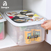 日本进口冰箱收纳盒大号保鲜盒长方形塑料密封盒子食物冷冻储物盒