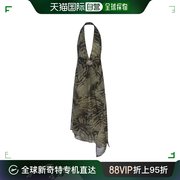 香港直邮diesel迪赛女士d-stint印花挂脖雪纺连衣裙a122250e