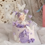 贝拉公主蛋糕装饰摆件，爱心相框数字翻糖硅胶，模具diy手工巧克力模