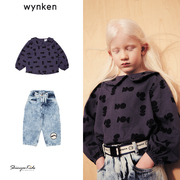 Shinyee▲wynken aw22秋冬儿童深蓝色翻领衬衫休闲牛仔裤