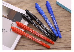 莫娜美 英雄 Monami水性笔纤维笔双头油性特殊面料多色标签配套笔
