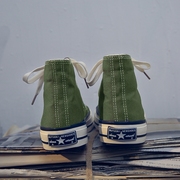 橄榄绿色高帮帆布鞋女泫雅风，学生韩版潮鞋子，2023百搭休闲板鞋