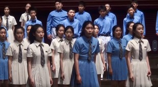 儿童合唱服小学生初中生，中学生长裙，诗歌表演合唱团服装