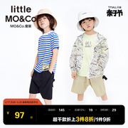 littlemoco童装夏季男儿童裤子，工装裤短裤男童，新疆棉五分裤男款