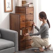 高档实木现代简约五斗柜收纳柜木质，卧室客厅床头，夹缝边角缝隙储物