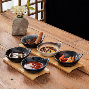 创意日式餐具酱料碟子茶点托盘零食干果碟陶瓷寿司小吃碟厨房料碟