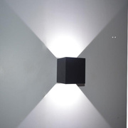 现代简约LED铝材调光壁灯 方形卧室走廊过道庭院户外墙壁灯背景灯