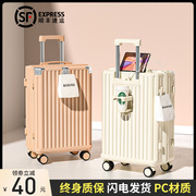 行李箱女拉杆箱20寸旅行登机密码皮，箱子2024大容量高颜值小型