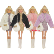 欧美毛衣外套秋冬款毛包轻奢风套装适合11.5寸巴比娃娃30cm Barbi