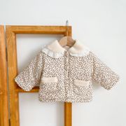 0-3岁婴儿冬季棉衣外套，韩版碎花夹棉保暖婴童棉袄加绒女宝宝棉服