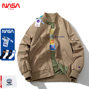 NASAma1飞行员夹克外套男女春秋冬潮牌街头加厚棉衣棒球服情侣装