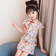 儿童连衣裙2024夏装女童旗袍民族汉服中国风女孩公主洋气裙子