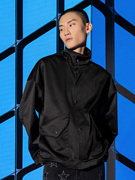 新因素黑色立领高级感西装外套男设计感ins潮设计感小众宽松夹克