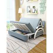 可折叠沙发床两用实木坐卧单双人1.5米1.2带储物多功能伸缩小户型