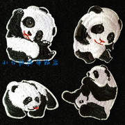 小熊猫刺绣动物衣服装饰贴布贴花萌宠呆萌大熊猫卡通可爱国宝热熔