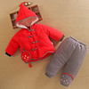 0一1岁女宝宝秋冬装洋气，过年加厚棉衣袄，分体款新年婴儿服外套装季
