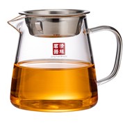 耐热加厚玻璃公道杯大号茶海公杯功夫茶具不锈钢过滤网茶漏分茶器