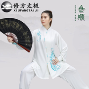 太极服女高档手绘弹力，棉男八段锦晨练武术，表演服太极拳练功服