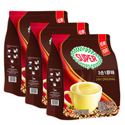 马来西亚进口超级牌super原味咖啡三合一速溶咖啡40小条袋装X3袋