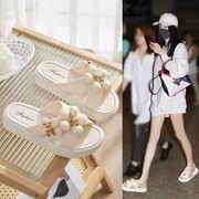 韩版厚底夏季2023女士，百搭时尚女外穿凉鞋拖鞋，防滑凉显高显瘦