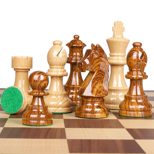 豪华型标准尺寸，日耳曼骑士配重国际象棋折叠棋盘