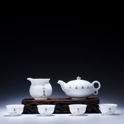 景德镇手绘青花茶具套装，整套茶具复古家用茶杯送礼茶具