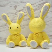 带钻小香风兔子娃娃毛绒玩具手工点钻兔兔玩偶客厅摆件