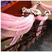 婚庆用品纱幔结婚礼婚房布置道具装饰纱布装饰楼梯扶手雪纱沙曼