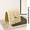 lenyvasen创意台面陶瓷时钟，简约座钟家用摆件客厅，床头静音台钟