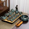 哥窑茶具套装家用整套带茶盘，陶瓷功夫茶杯办公室，高档官窑泡茶茶壶
