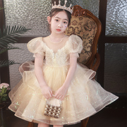 女童礼服高端公主裙钢琴演奏比赛小主持人演出服儿童花童婚礼裙子