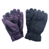 出口外贸黑紫色羽绒手套3M触屏加厚防风防水滑雪骑车户外保暖男女