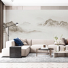 8d现代新中式电视背景墙山水画壁纸壁画客厅沙发无纺布墙纸3d墙布
