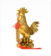 全黄铜公鸡摆件金鸡招财客厅装饰品工艺品铜鸡摆设乔迁中式