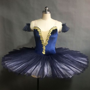成人芭蕾tutu裙，比赛考级专业表演服深蓝色蓬蓬裙儿童芭蕾舞演出服
