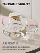 网红创意高颜值透明耐高温玻璃凉水壶家用冷水壶水杯商用果汁扎壶