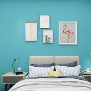 高档蓝色系壁纸北欧风格莫兰迪，色现代简约客厅卧室墙纸纯色地中海