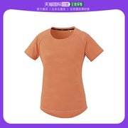 日本直邮美津浓Mizuno女士抗UV短袖T恤 修身款32MA0323 淡橙色S