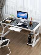 简易台式电脑桌家用卧室游戏电竞桌学习书桌钢化玻璃电脑桌经济型